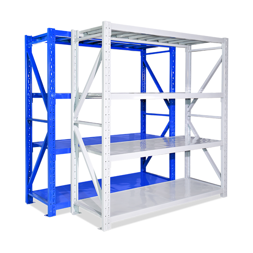 أرفف التراص الفولاذية المقاومة للصدأ متوسطة التحمل للاستخدام في المصانع والمستودعات